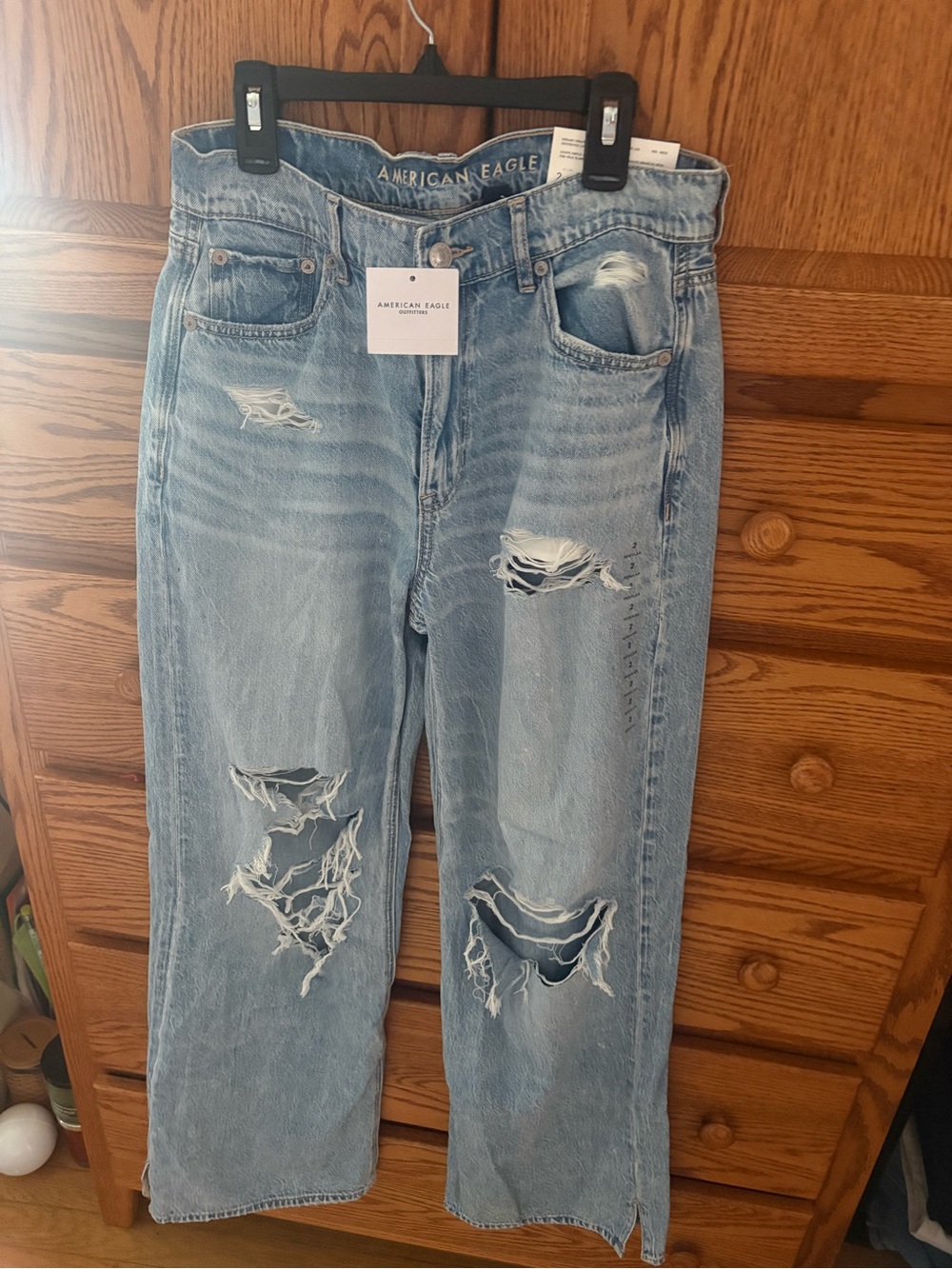 American Eagle Distressed Light Wash Jeans